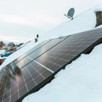 Panneaux photovoltaïques hiver neige